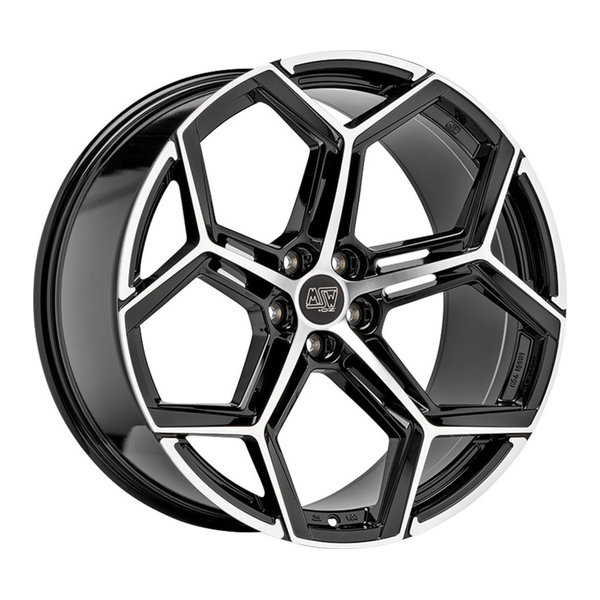 MSW 53 GLOSS BLACK FULL POLISHED 10.5x22 5x112 ET19.00