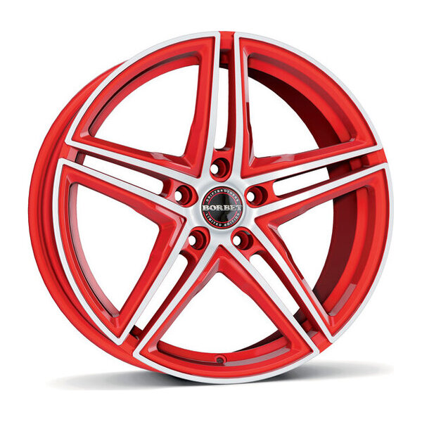 Borbet XRT racetrack red polished 8x17 5x112 ET45
