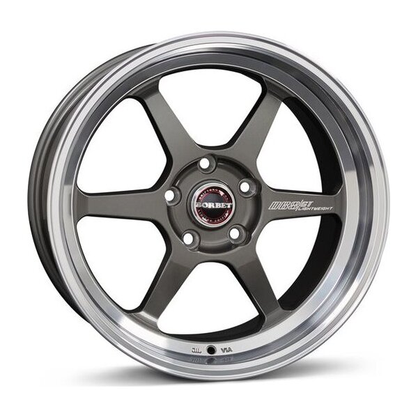 Borbet DB8GT graphite rim polished 8.5x18 5x100 ET30