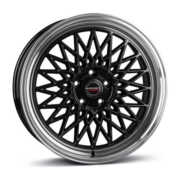 Borbet B black rim polished 7x17 4x100 ET25