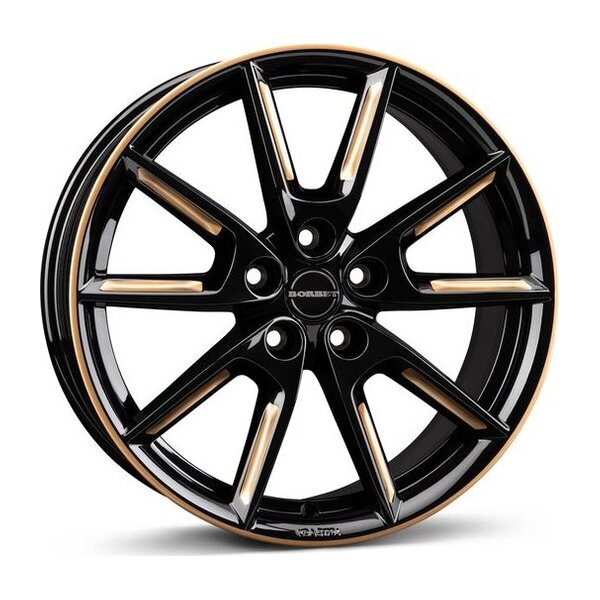 Borbet LX19 black glossy gold spoke rim 8x19 5x112 ET40