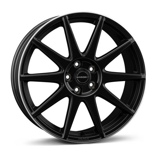 Borbet GTX black matt rim silver 8x19 5x112 ET40