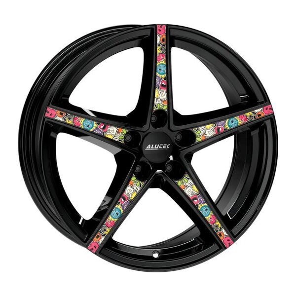 ALUTEC Raptr diamant-schwarz mit Stickerbomb 8x18 5x112 ET45