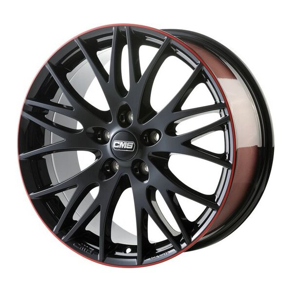 CMS C8 Black Red Gloss 7.5x17 5x120 ET35