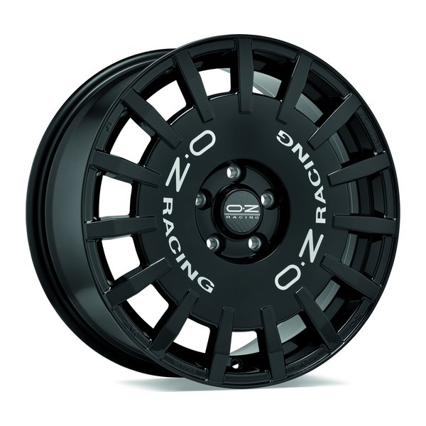 OZ RALLY RACING GLOSS BLACK SILVER LETTERING 8x18 5x112 ET45.00