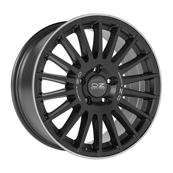 OZ RALLY DESERT MATT BLACK SILVER LET. DIAMOND LIP 8x18 5x120 ET45.00