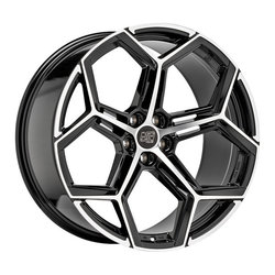 MSW 53 GLOSS BLACK FULL POLISHED 10.5x22 5x112 ET19.00