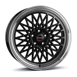 Borbet B black rim polished 7x17 4x100 ET25