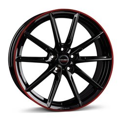 Borbet LX18 black glossy rim red 8x18 5x114 ET40