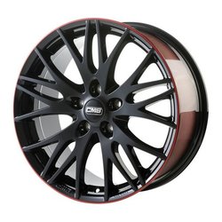 CMS C8 Black Red Gloss 7.5x17 5x120 ET35
