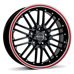 Borbet CW 2 black red line