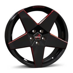 Borbet A black red glossy