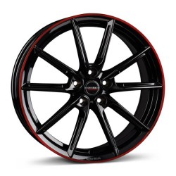 Borbet LX black glossy rim red