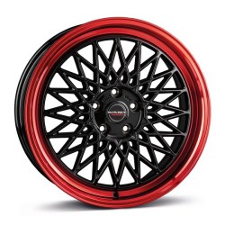 Borbet B black rim red