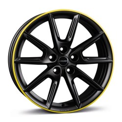 Borbet LX18 black matt rim yellow