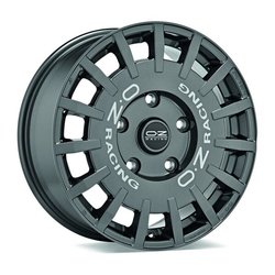 OZ RALLY RACING DARK GRAPHITE SILVER LETTERING 8x18 5x100 ET35.00