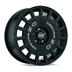 OZ RALLY RACING GLOSS BLACK SILVER LETTERING 8x18 5x112 ET45.00